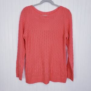 NWT Croft & Barrow Knit Coral Sweater Size Large
